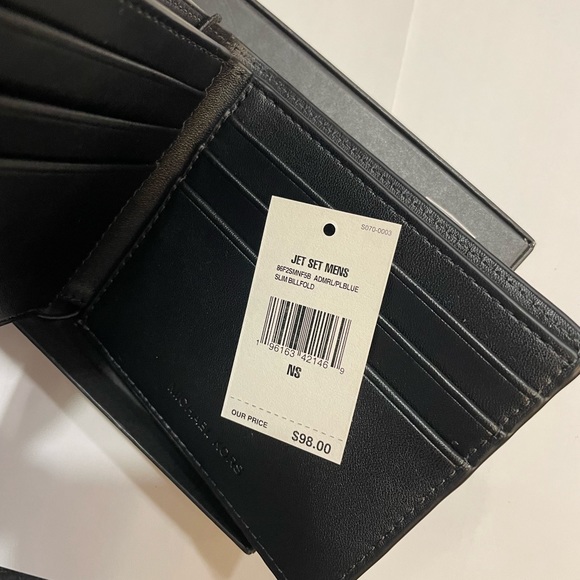 Michael Kors Jet Set Mens Billfold Wallet (Blue) - Picture 3 of 3